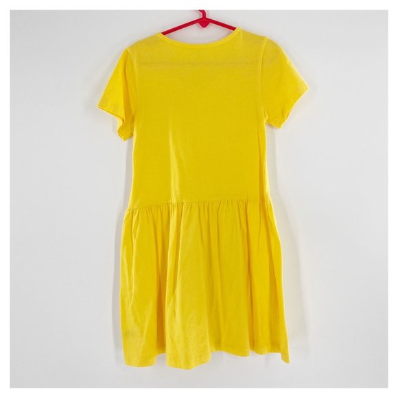 Bright yellow pullover drop waist dress 100% Cotton Size 7T - Picture 5 of 5